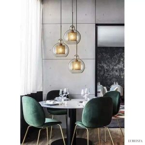 Wind glass pendant lamp in modern style