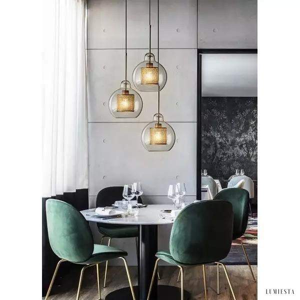 Wind glass pendant lamp in modern style