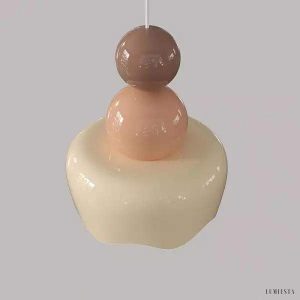 Cream resin pendant lamp in Nordic style