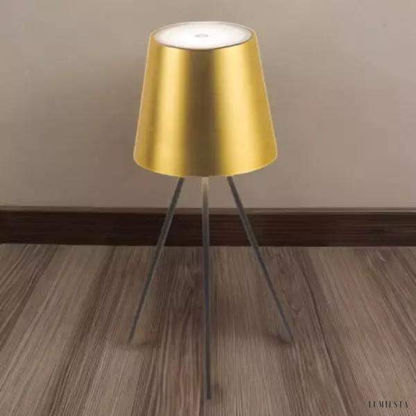 Lampka stołowa z nogami styl minimalistyczny z dimmerem dotykowym