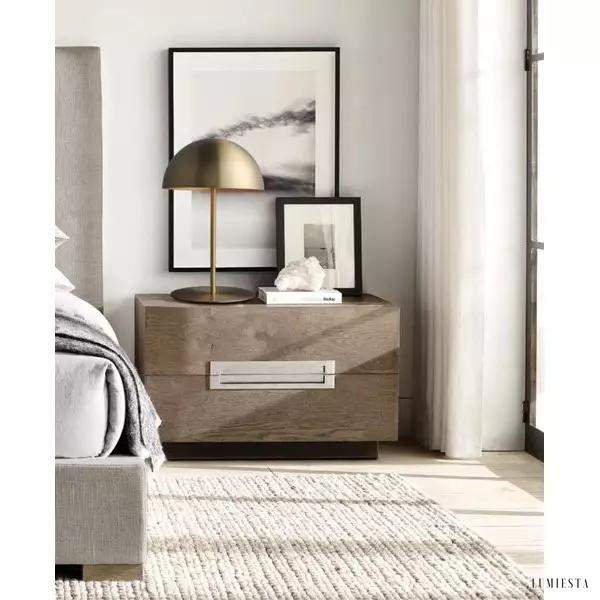 Lampa stołowa Hanna różowa z kopułowym kloszem