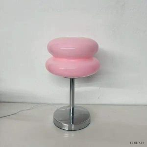 image_10-327.jpg Lampka stołowa Bauhaus w stylu nowoczesnym różowa szkło