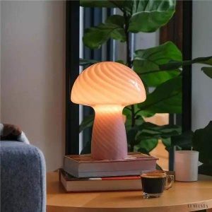 image_10-333.jpg Nowoczesna lampa stołowa w kształcie grzyba z kolorowym kloszem