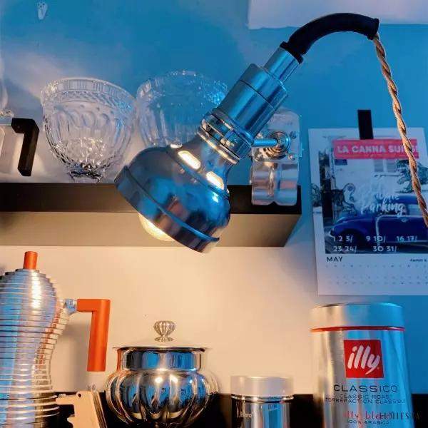 Lampka retro industrialna z klipsem regulowana wysokość