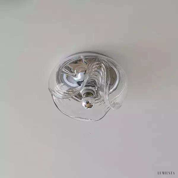 Lampa ścienna Bauhaus w kształcie okrągłym ze szkła