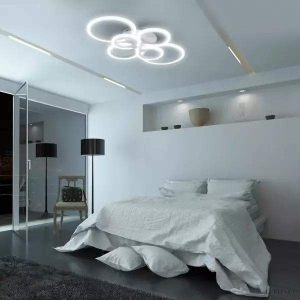 Nowoczesna lampa sufitowa LED w kształcie pierścieni 80 cm