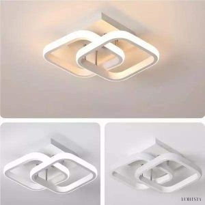 Lampa sufitowa Nordic z geometrycznym wzorem i dimmerem