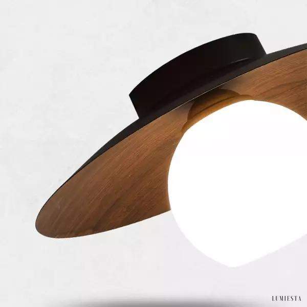 Lampa sufitowa z ribbowanym szkłem w stylu nordyckim