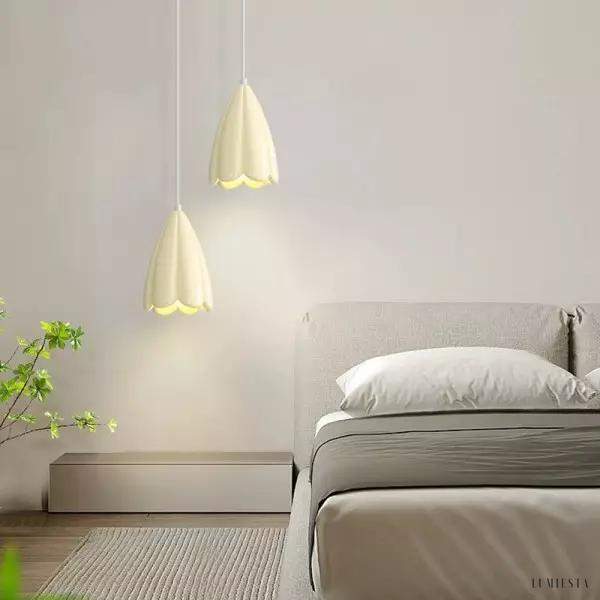 Lampa Wisząca Kwiatowa w Stylu Francuskim z Pąkami