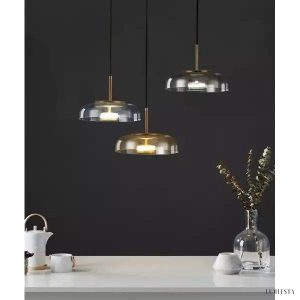 Classic glass pendant lamp in a minimalist style