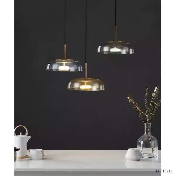Classic glass pendant lamp in a minimalist style