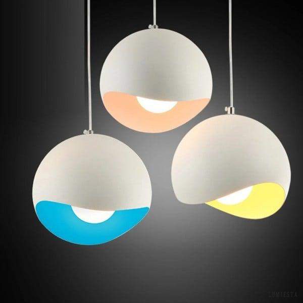 Modern eggshell globe pendant lamp in a minimalist style