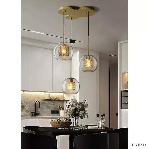 Wind glass pendant lamp in modern style