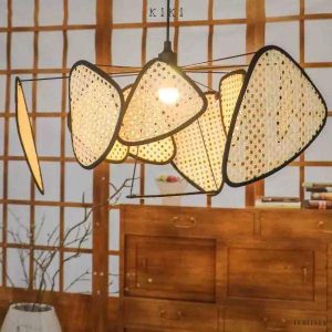 Lampa wisząca Pala w stylu nowoczesnym z rattanu