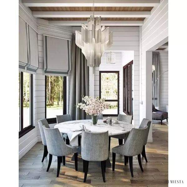 Lampa wisząca Stream z metalowych łańcuchów niklowana 60cm