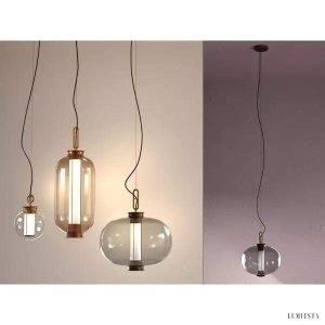 Nowoczesna lampa wisząca BAI w stylu chińskim z szkła