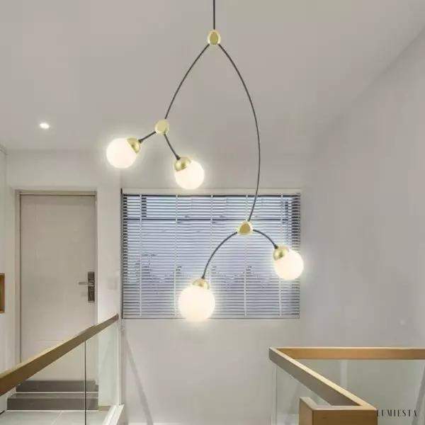 Lampa wisząca Ivy w egzotycznym stylu z dmuchanego szkła