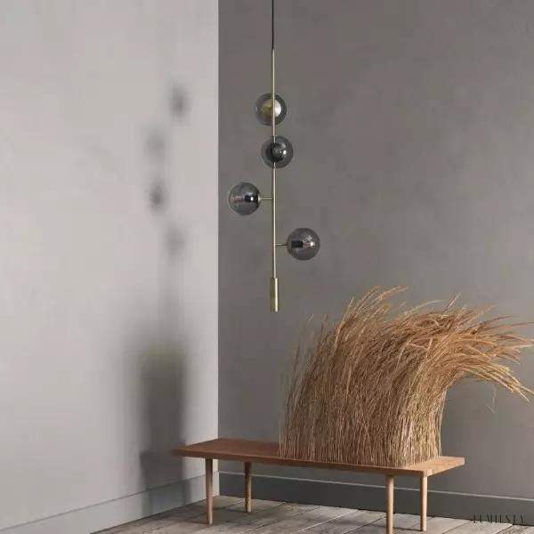 Lampa wisząca Orb w stylu industrialnym z kulistymi kloszami