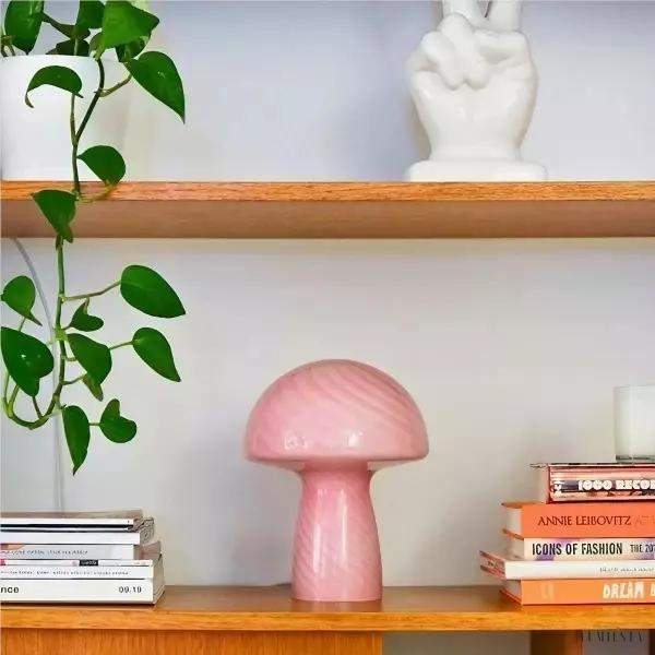 image_11-271.jpg Nowoczesna lampa stołowa w kształcie grzyba z kolorowym kloszem