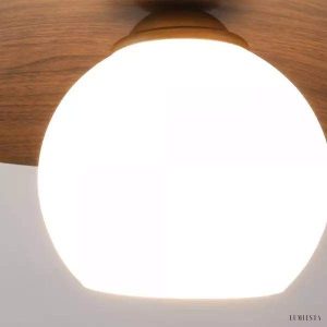 Lampa sufitowa z ribbowanym szkłem w stylu nordyckim