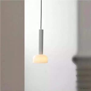 Nowoczesna włoska lampa wisząca minimalistyczna z kloszem szklanym