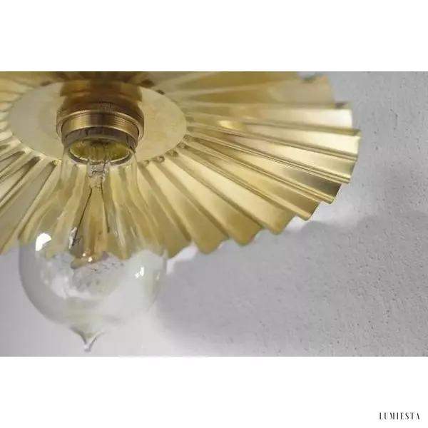 Mosiężna Lampa Wisząca Parasol w stylu rustykalnym