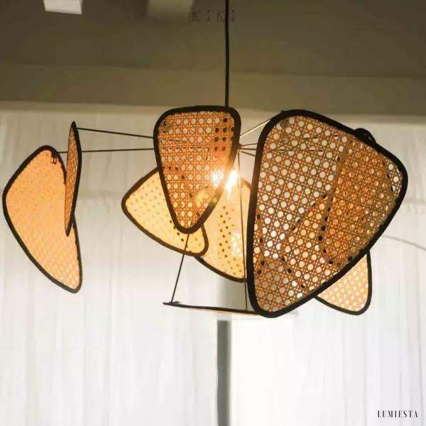 Lampa wisząca Pala w stylu nowoczesnym z rattanu