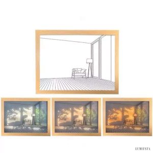 Lampka dekoracyjna z kreatywnym malowaniem styl minimalistyczny