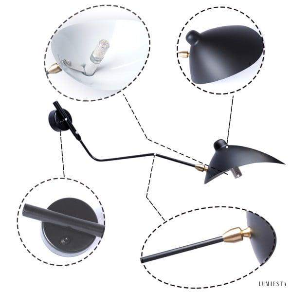 image_12-253.jpg Obeji - Lampa ścienna stylowa z regulowanym kloszem