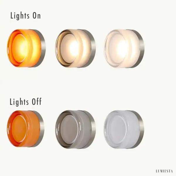 Lampa ścienna Dimple nowoczesna forma w trzech kolorach