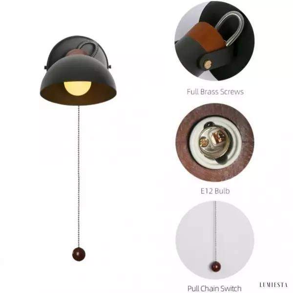 Nowoczesna rotacyjna lampa ścienna Aisilan do sypialni