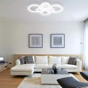 Nowoczesna lampa sufitowa LED w kształcie pierścieni 80 cm