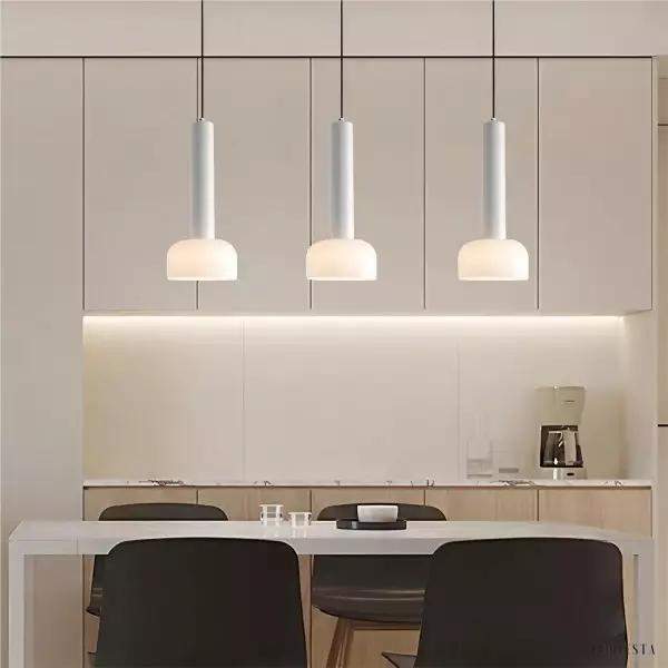 Nowoczesna włoska lampa wisząca minimalistyczna z kloszem szklanym