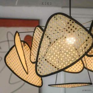 Lampa wisząca Pala w stylu nowoczesnym z rattanu