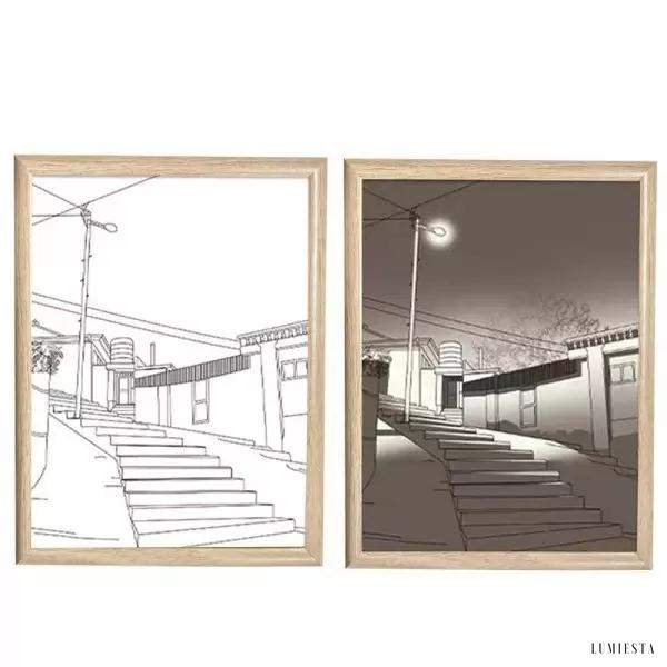 Lampka dekoracyjna z kreatywnym malowaniem styl minimalistyczny