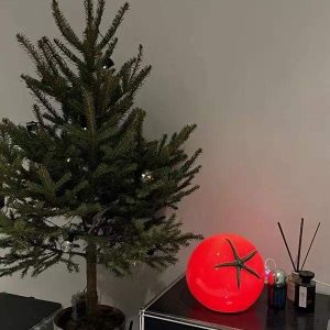 Nowoczesna lampa biurkowa w kształcie pomidora czerwonego