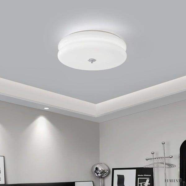 Lampa sufitowa w stylu Art Deco, biały/kremowy, platfon Ø32/40cm