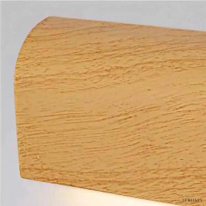 Nowoczesna minimalistyczna lampa ścienna prostokątna z drewna