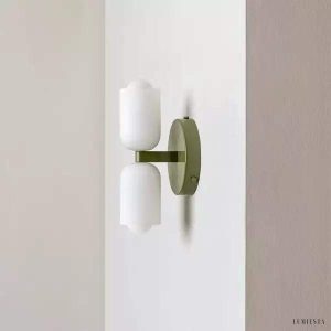 Lampy ścienne Nordyckie szklane dwugłowe w stylu minimalistycznym