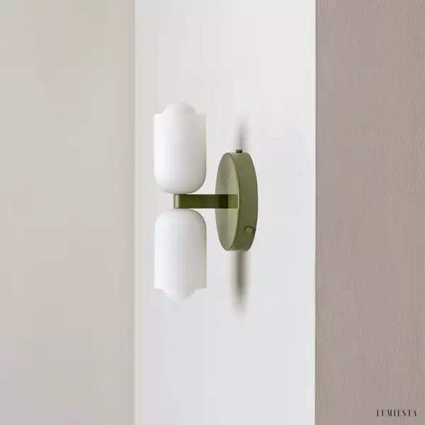 Lampy ścienne Nordyckie szklane dwugłowe w stylu minimalistycznym