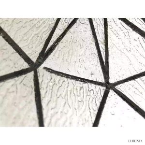 Lampa wisząca vintage z ręcznie robionymi szklanymi kloszami