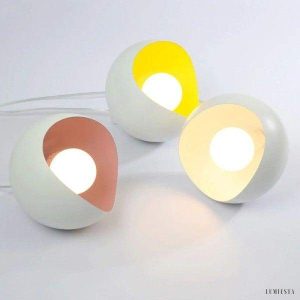Modern eggshell globe pendant lamp in a minimalist style