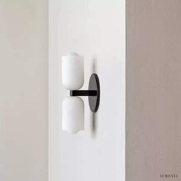 Lampy ścienne Nordyckie szklane dwugłowe w stylu minimalistycznym