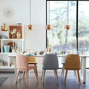 Lampa wisząca Kwiatowa w kształcie półkuli w różnych kolorach