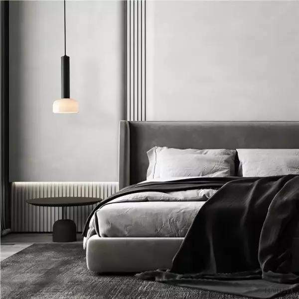 Nowoczesna włoska lampa wisząca minimalistyczna z kloszem szklanym