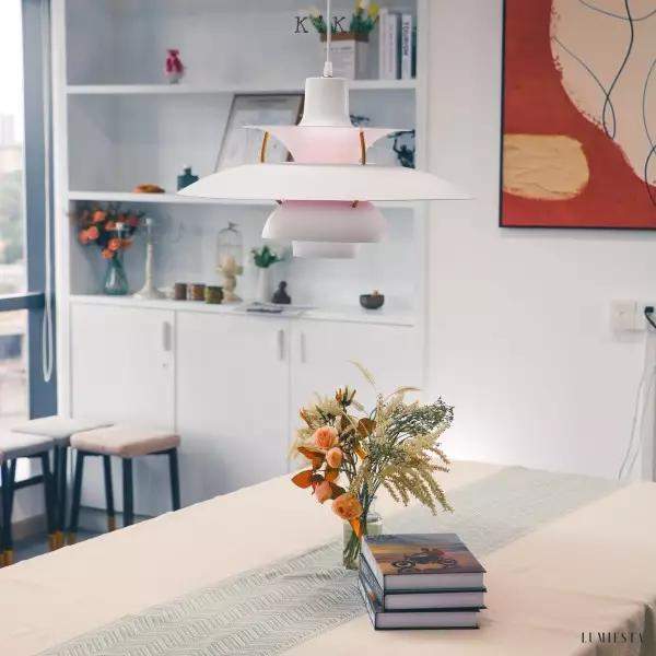 Skandynawska metalowa lampa wisząca wielowarstwowa