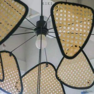 Lampa wisząca Pala w stylu nowoczesnym z rattanu