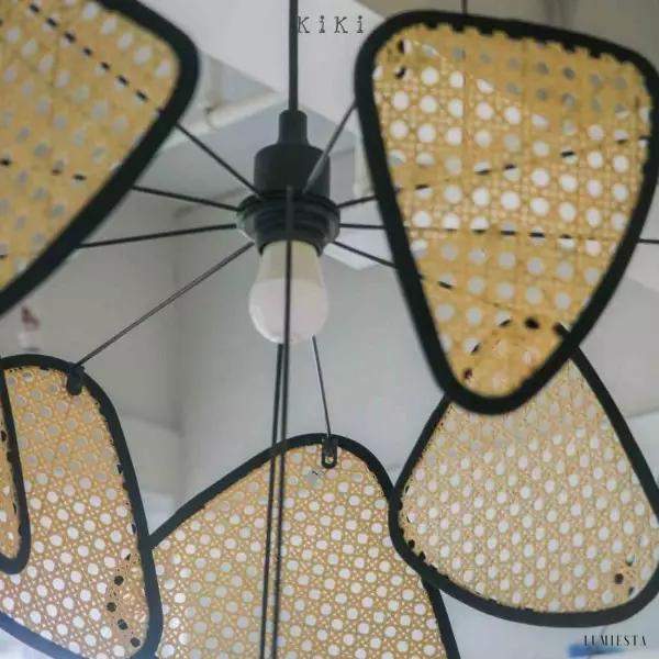 Lampa wisząca Pala w stylu nowoczesnym z rattanu