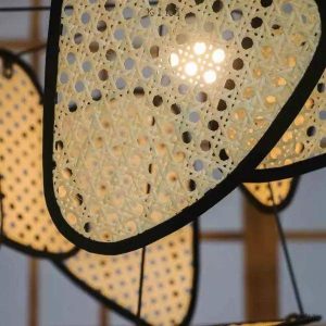 Lampa wisząca Pala w stylu nowoczesnym z rattanu