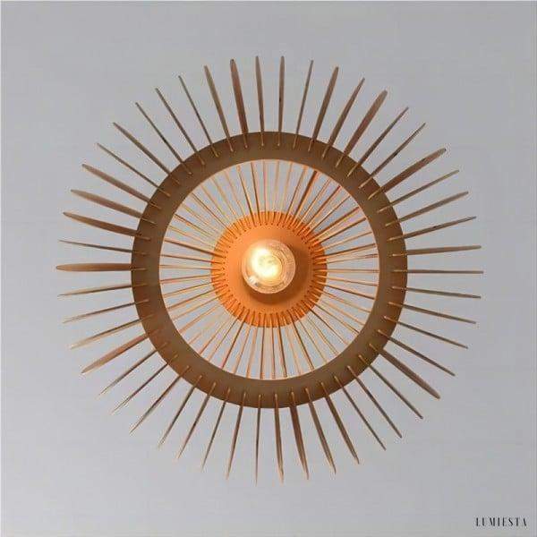 Wooden Pumpkin Pendant Lamp in Rustic Elegance Style